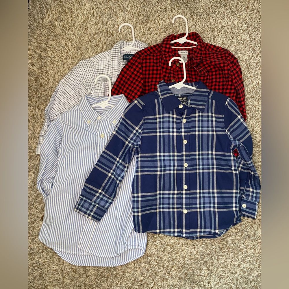 Toddler boys button down shirts size 4T/5T